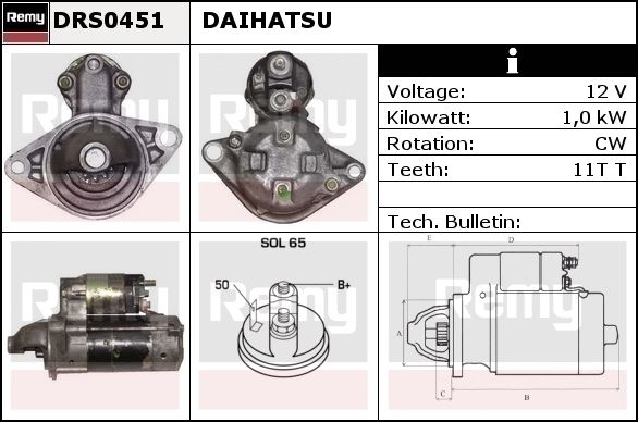 DELCO REMY Стартер DRS0463